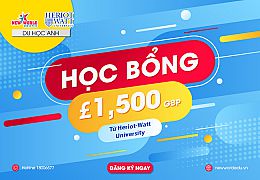 Du học Anh 2023 – Học bổng  £1,500 GBP từ Đại học Heriot Watt, Edinburgh, Scotland