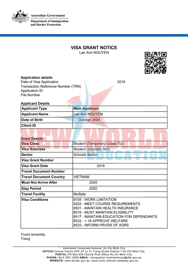 VISA DU HỌC ÚC