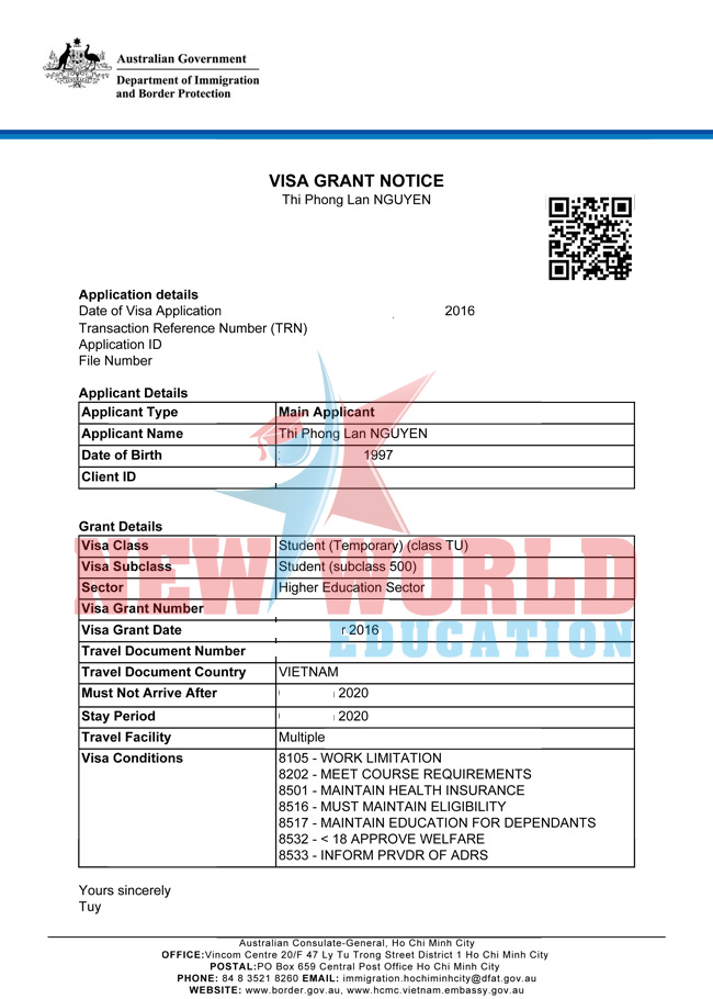 visa du học úc