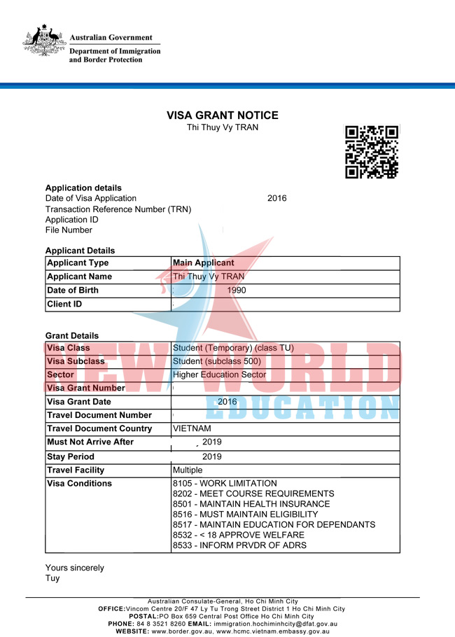 VISA DU HỌC ÚC