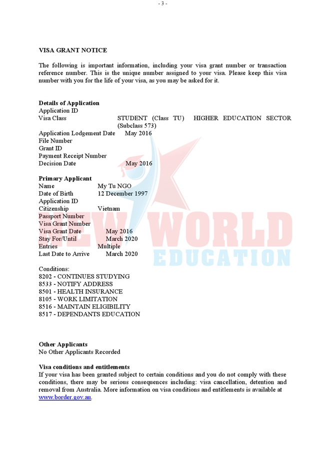 VISA NGO MY TU