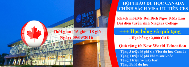 hoi thao du hoc canada niagara college