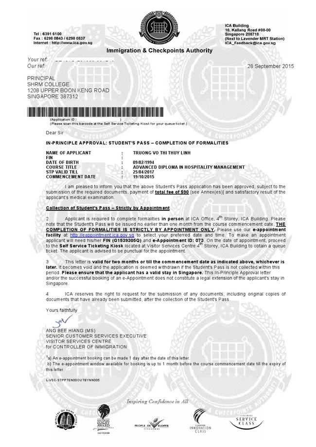 VISA DU HOC SINGAPORE