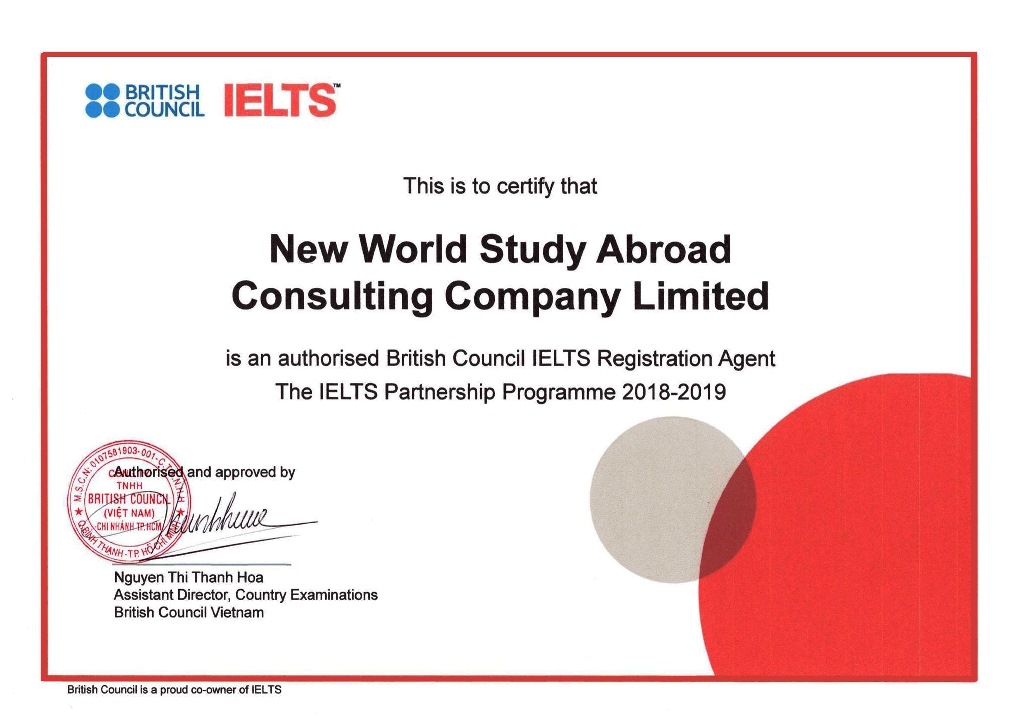 IELTS Registration Agent of British Council 2018-2019