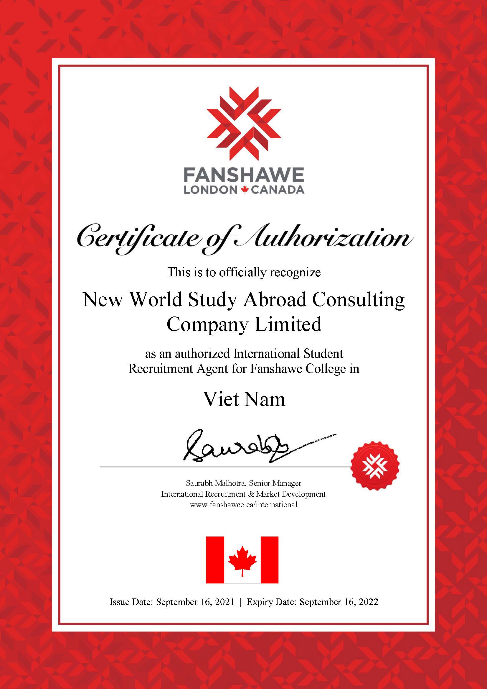 Canada - Fanshawe College - London, Ontario