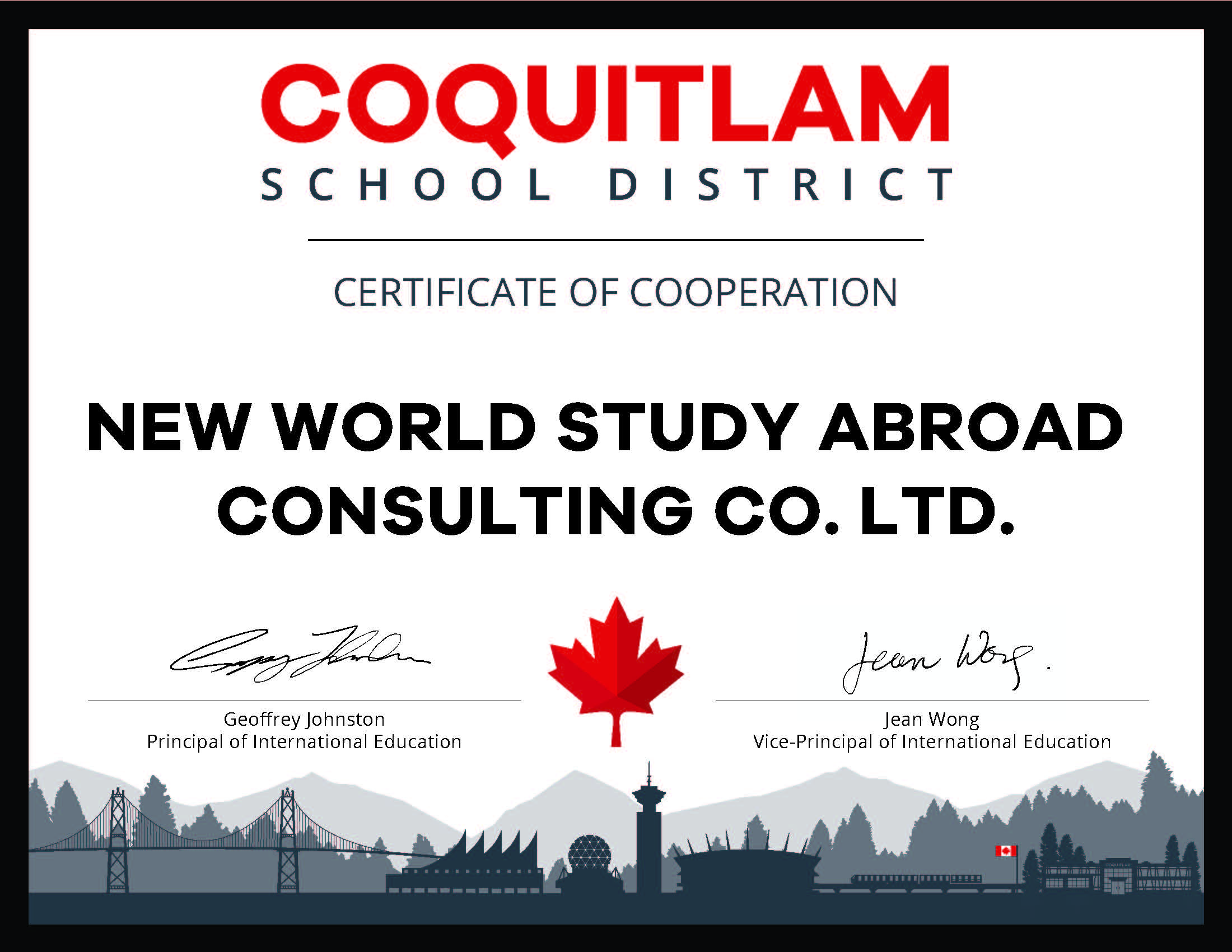 Canada - Coquitlam School District - British Columbia