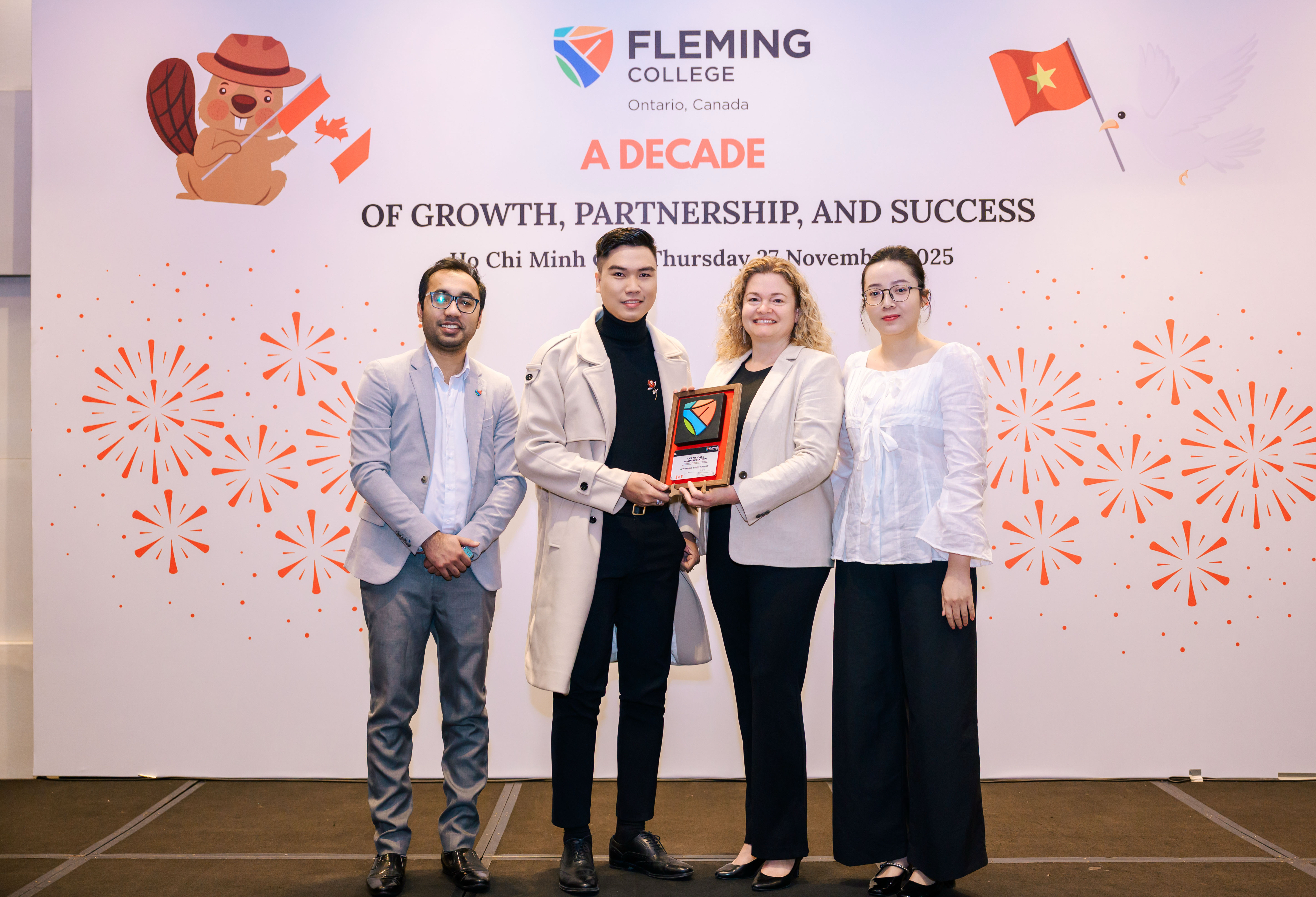 Certificate of Appreciation 2025 - Fleming College