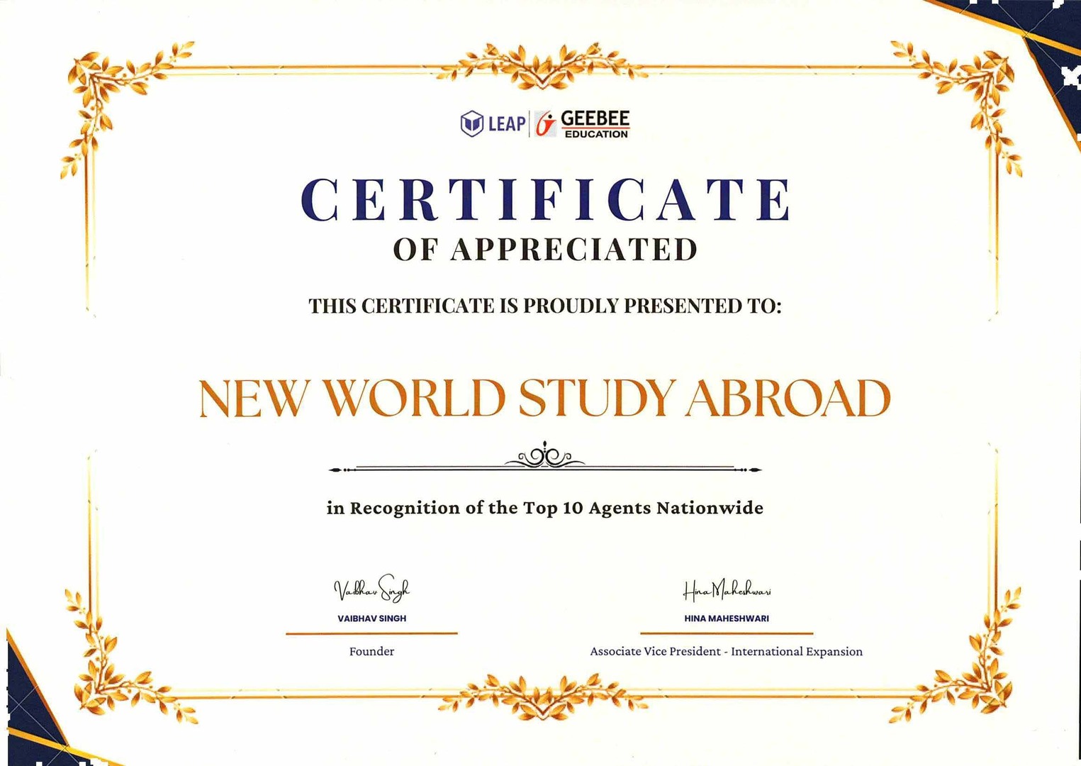 LEAP Geebee  Top 10 Agents 2025